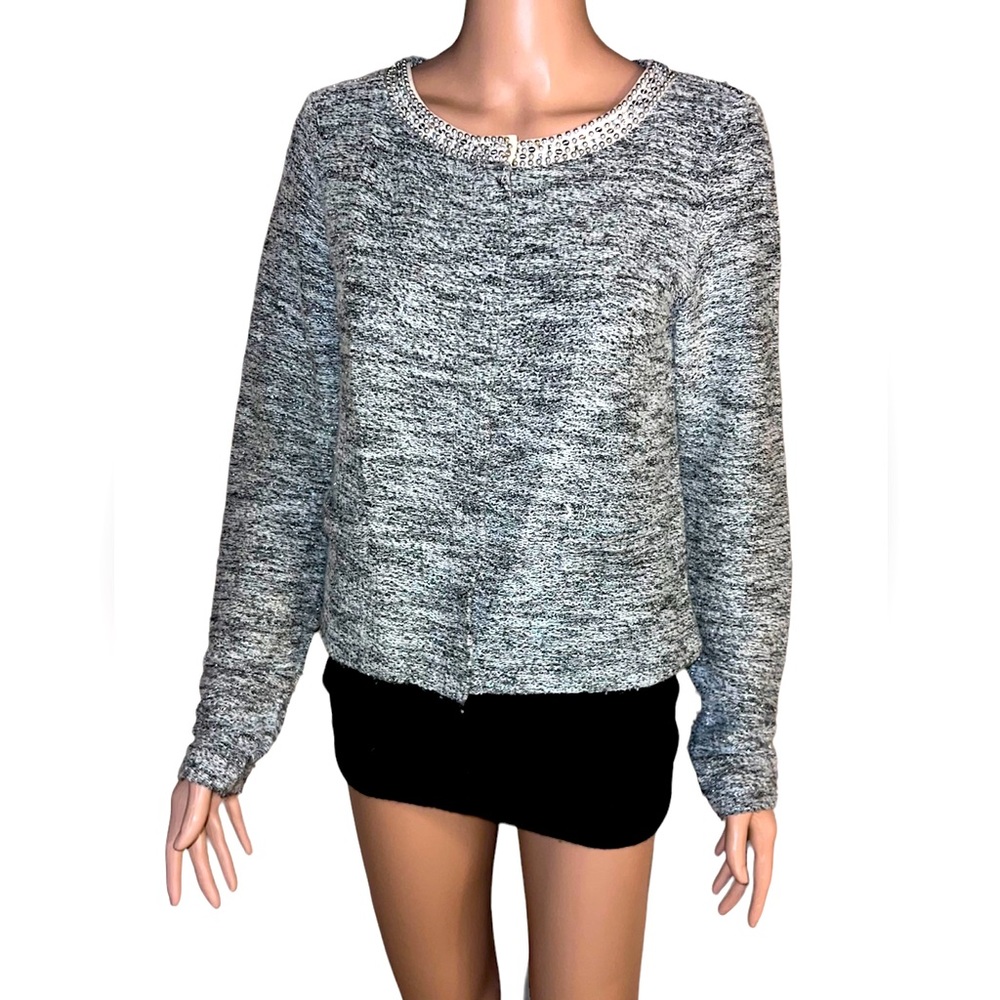 O’Neil Rhinestone embellished shine yarn sweater